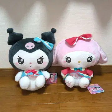 산리오 기념일 파티 봉제 인형 쿠로미 마이멜로디 2체 세트