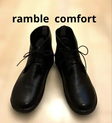 ramble comfort 가죽 레이스업 부츠 블랙