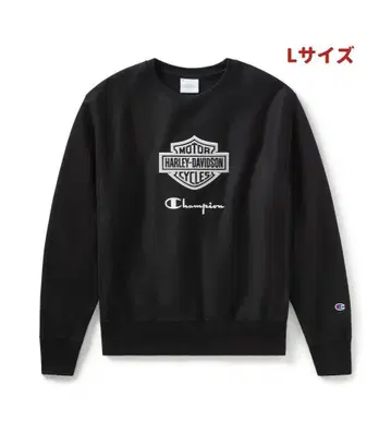 Champion Harley-Davidson 블랙 맨투맨 L 블랙
