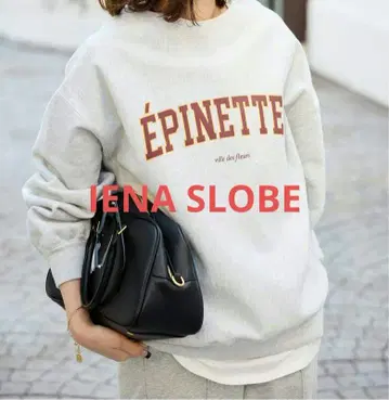 IENA SLOBE 칼리지 로고 맨투맨 그레이