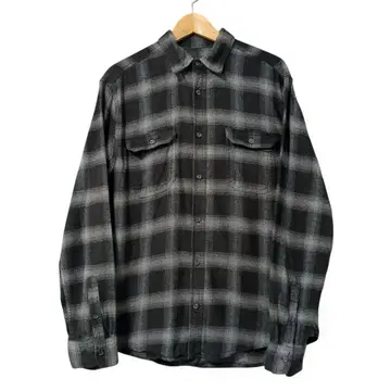 GEORGE 섀도우 체크 플란넬 셔츠 L
