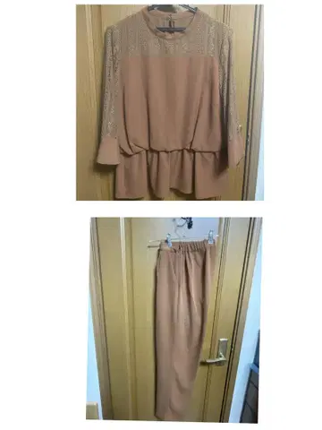 브라운 레이스 셋업 팬츠 포함 13호