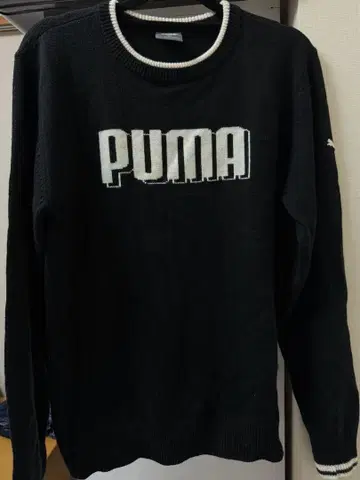 PUMA 블랙 스웨터 L