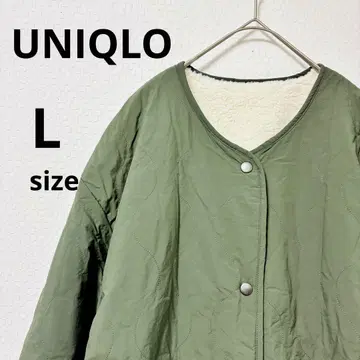 [ UNIQLO ] 카키 올리브 퀼팅 자켓 리버서블
