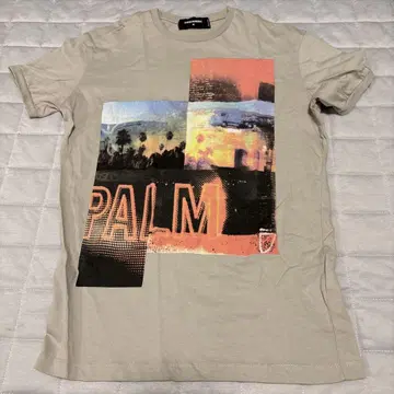 DSQUARED2 PALM 프린트 T셔츠 베이지