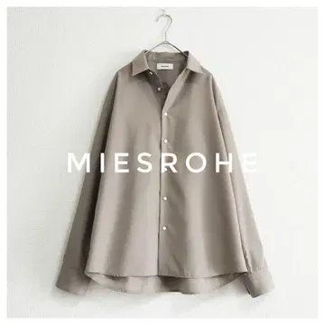 미품 MIESROHE 워셔블 베이직 셔츠 모카 FREE