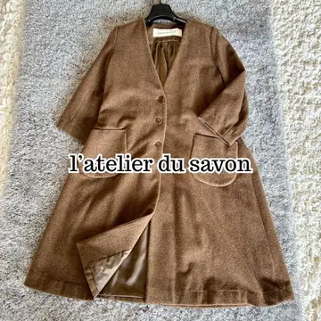 l'atelier du savon 아틀리에 드 사봉 울 롱 코트 브라운