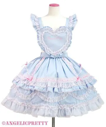 Angelic Pretty Heart 가슴 장식 스커트 세트