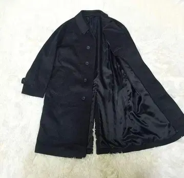 [컨디션 최상] 캐시미어 코트 롱 퓨어 캐시미어 100% 다크 그레이 빅