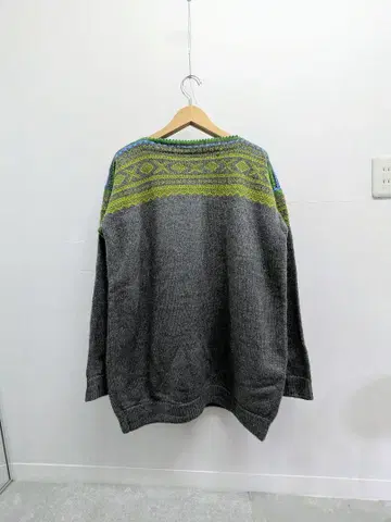 Ethnic Pattern Boat Neck Sweater