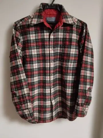 80s USA제 Pendleton 타탄 체크 울 셔츠 빈티지