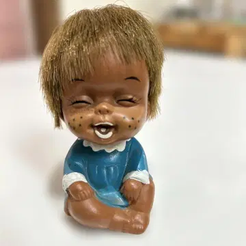 쇼와 레트로 몬나니 인형 소프트 비닐 인형 웃는 얼굴 인형 레어