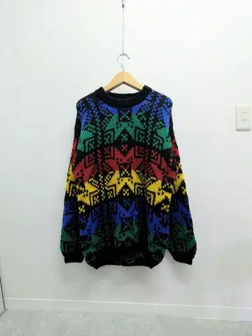 Low Gauge Geometric Pattern Sweater