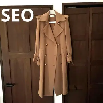 [새상품급] SEO 카멜 트렌치코트