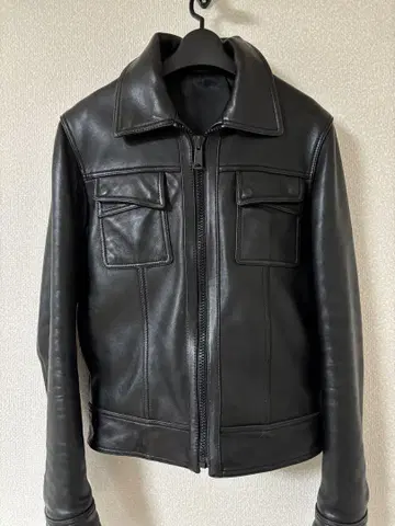 STUD homme 스터드옴므 크로스 포켓 램 가죽 라이더 42