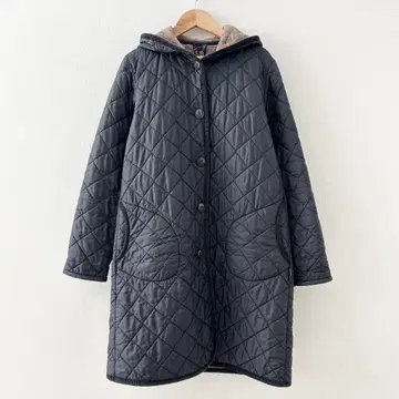 LAVENHAM 퀼팅 코트 네이비 보아 안감 40