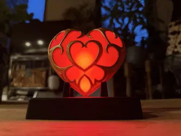젤다의 전설 하트형 LED 라이트 빨간색