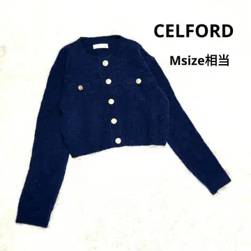 새상품급 하자품 CELFORD 골드 버튼 자켓 니트 가디건 M