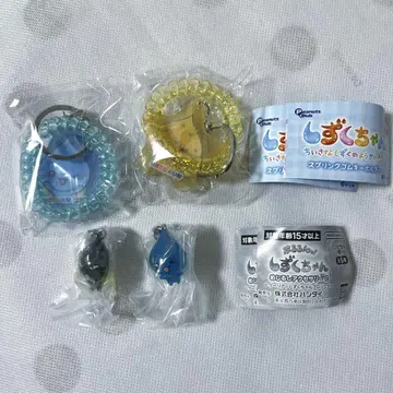 물방울 메지루시 액세서리 스프링 밴딩 키링 세트