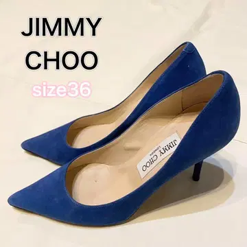 지미추 파랑 스웨이드 펌프스 사이즈 36 LOVE
