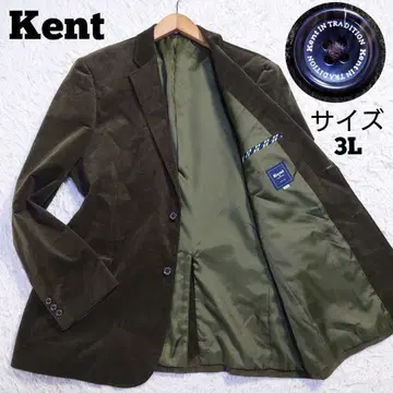 새상품급 빅 사이즈 Kent 테일러드 자켓 코듀로이 그린 3L