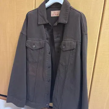 SLY JEANS 브라운 데님 자켓