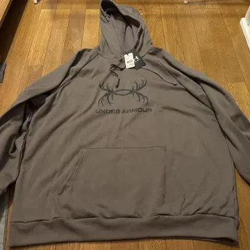 새상품 UNDER ARMOUR 후드 부착 후드티 그레이