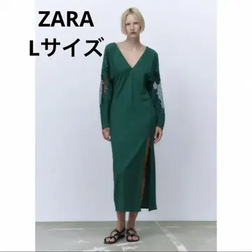ZARA 그린 맥시 길이 원피스
