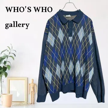 zB1142 [ F ] WHO'S WHO gallery 니트 링킹 긴팔