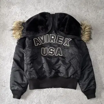 AVIREX 아비렉스 N-2B 플라이트 자켓 백 로고 S 블랙