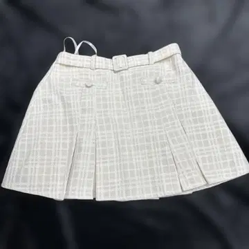 화이트 체크 무늬 ROBE de FLEURS