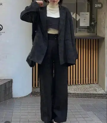 Eaphi 보타니컬 재규어 백리본 자켓 블랙