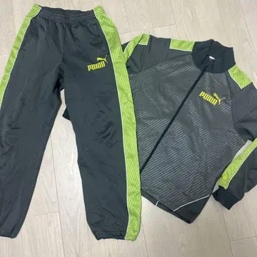 PUMA 저리 상하의 세트 그레이/라임 M