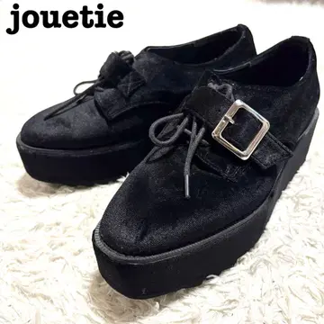 인기 jouetie 쥬에티 통굽 벨로아 신발 블랙 23cm