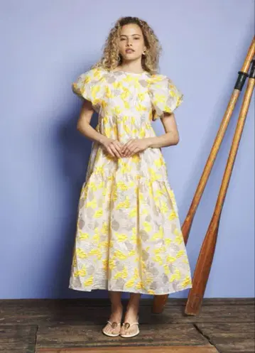Sister Jane Heat Haze Jacquard 미디 원피스