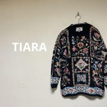 TIARA 총 패턴 니트 미국 빈티지 의류