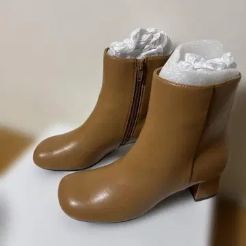 브라운 숏부츠 합성 피혁