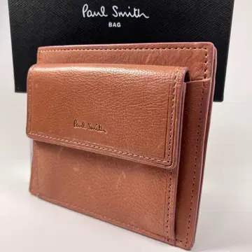 미사용 폴스미스 Paul Smith 잉크 가죽 카드 & 코인 케이스