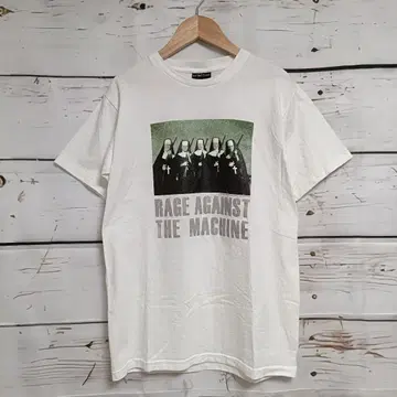 RAGE AGAINST THE MACHINE 밴드 티셔츠 양면 프린트