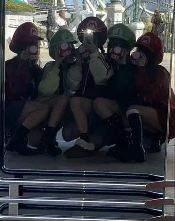 유니버셜 usj 마리오 루이지 세트 공식 모자 닌텐도