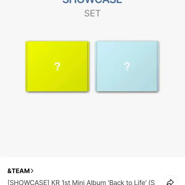 앤팀 Back to life 앨범 세트