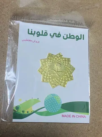 골드 컬러 사우디아라비아 국장 핀 배지