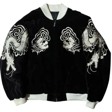 분위기 발군 SCRIPT 벨벳 리버서블 스카잔 용 블랙 M 사이즈