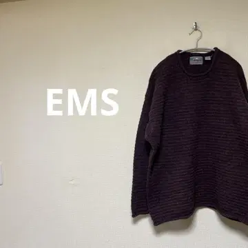 EMS 울 니트 버건디 빈티지