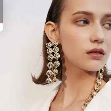 [ 당일 발송 ] 골드 코인 귀찌 아프리카 스타일 레트로 주얼리