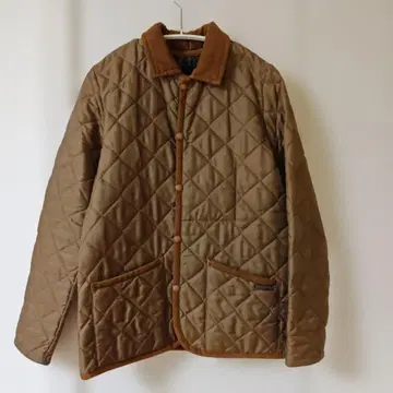 LAVENHAM 브라운 퀼팅 자켓 코듀로이 옷깃