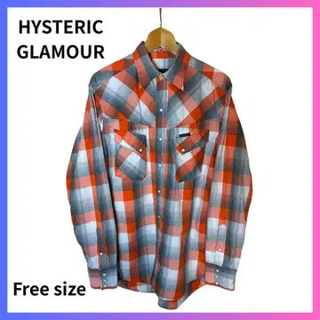 HYSTERIC GLAMOUR 체크 무늬 웨스턴 셔츠 프리 사이즈