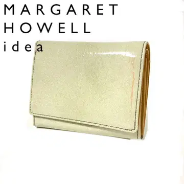 마가렛 하우엘 아이디어 2단 접이식 지갑 아틀란틱 고트 가죽 에나멜
