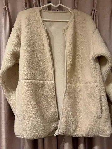 무인양품 아이보리 플리스 자켓 M 사이즈