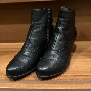 RABOKIGOSHI works 블랙 가죽 부티 지퍼 포함